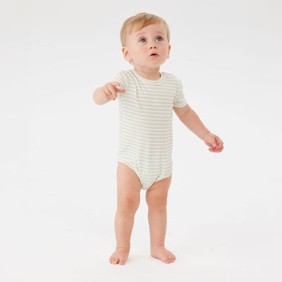 Kyndbaby Comfy Bodysuit Sage Stripe