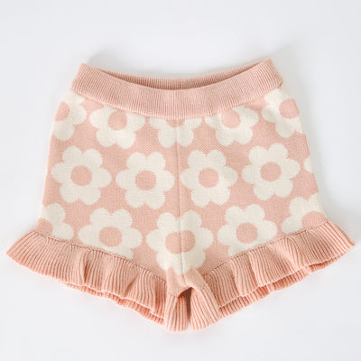 Kyndbaby Gots Jacquard Knit Frill Short Pearl