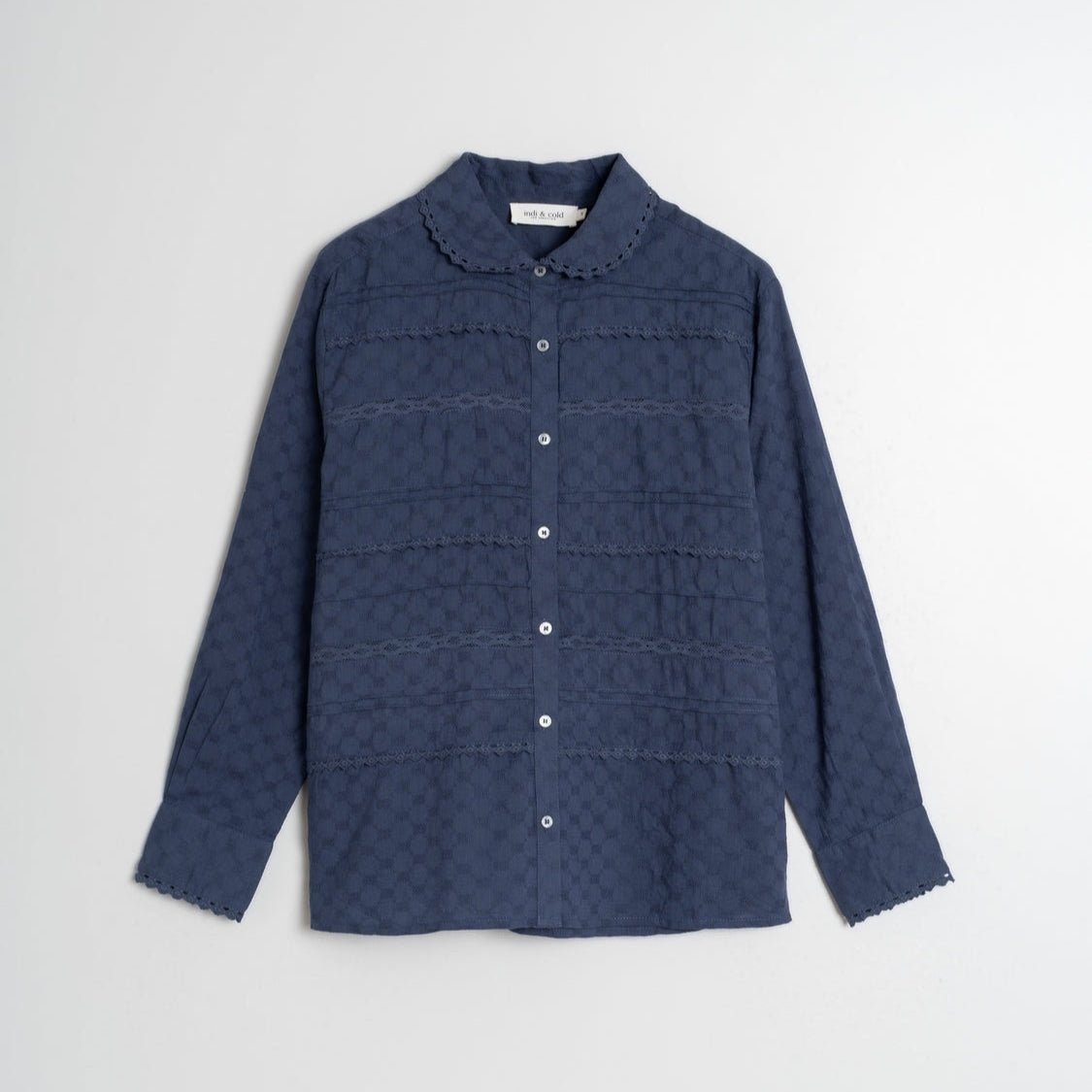 Indi and Cold Indigo Lace Insert Shirt