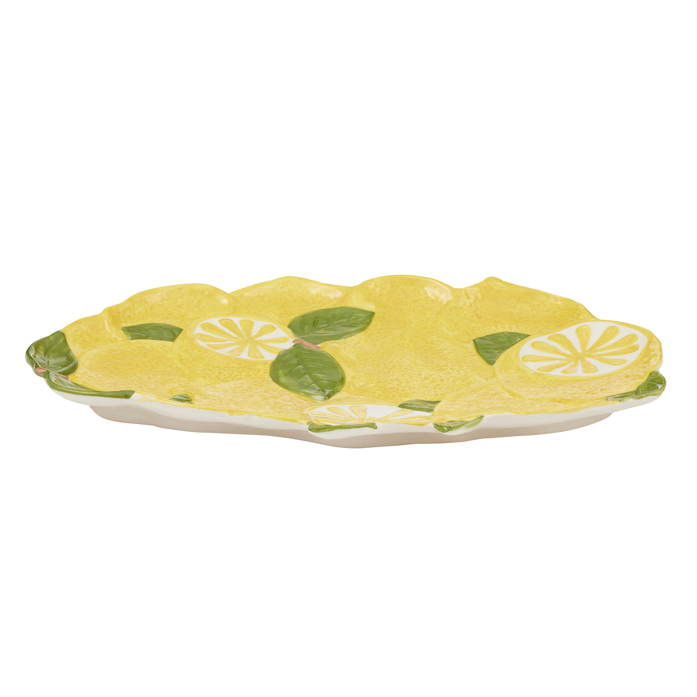 Limone Ceramic Platter Yellow