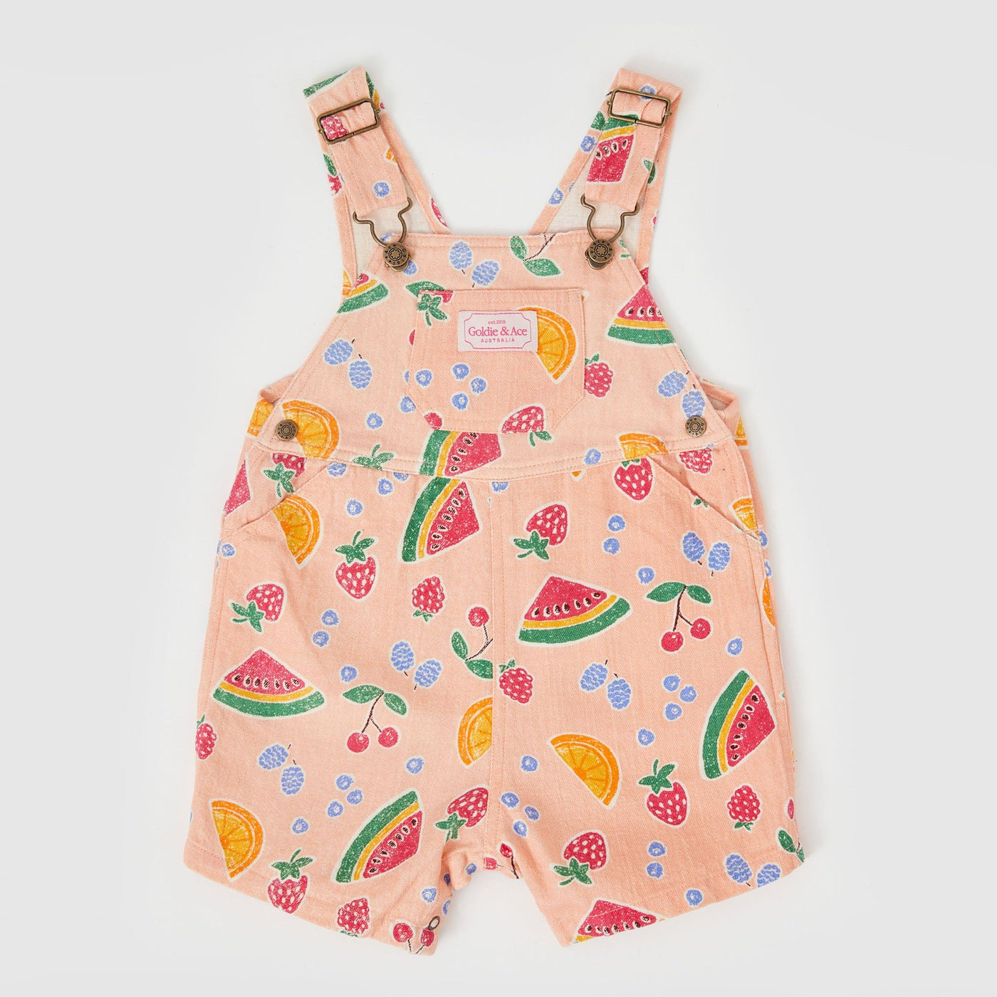 Goldie + Ace Burton Fruit Salad Linen Overalls