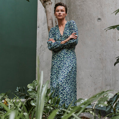 Indi and Cold Jade Printed Maxi Dress