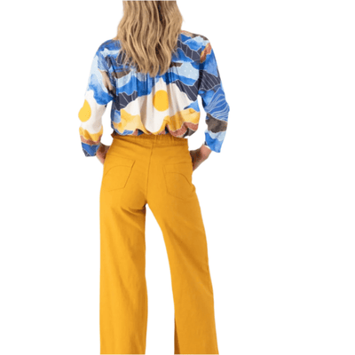 Olga De Polga Peggy Long Pants Lino Mustard Yellow