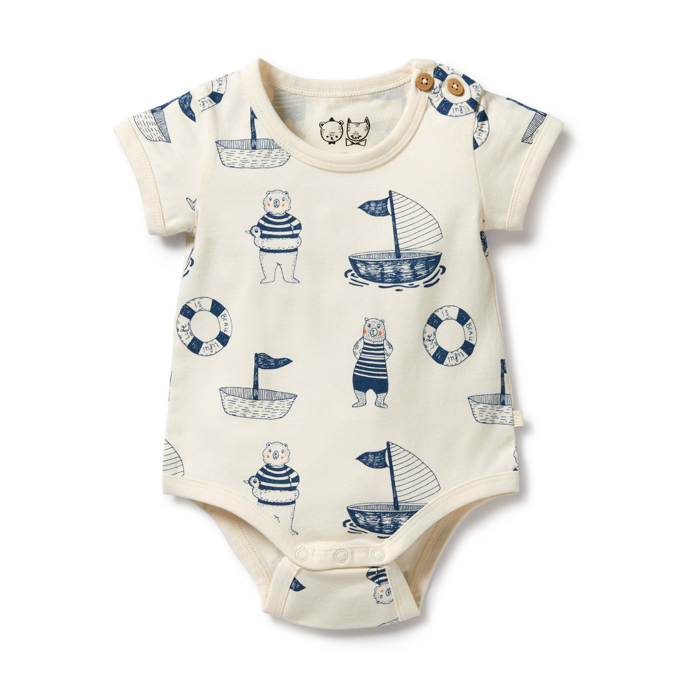 Wilson and Frenchy Nautical Bear Bodysuit