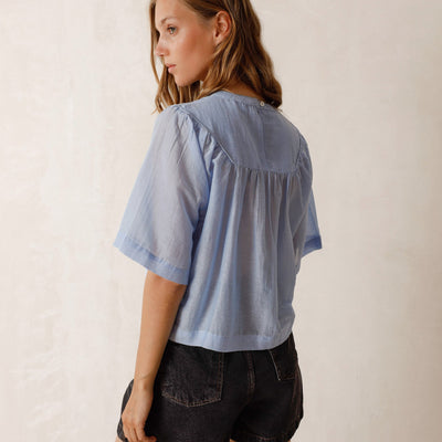 Indi and Cold Fluorescent Blouse Pale Blue