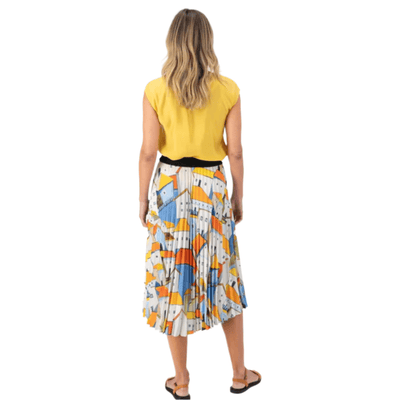 Olga De Polga Pueblito Pleated Skirt Orange