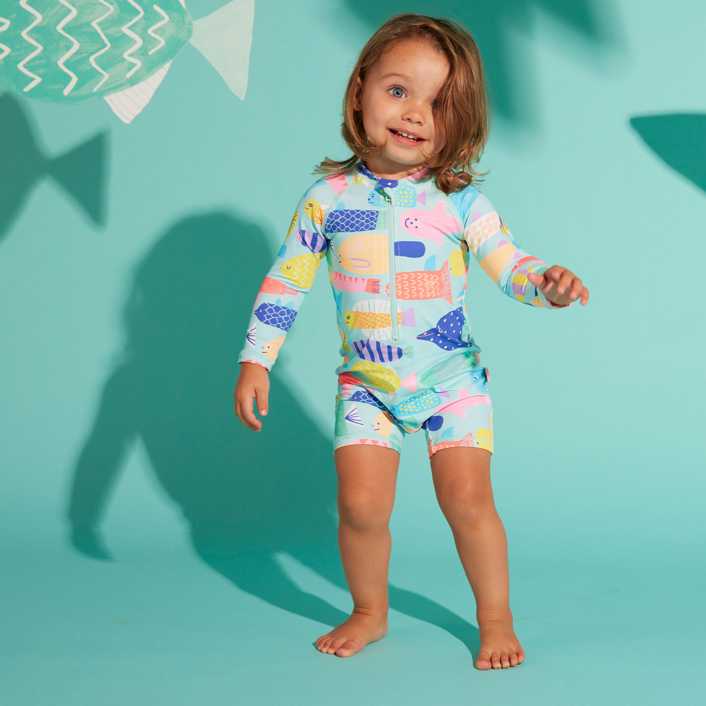 Halcyon  Nights Long Sleeve Swim Suit Rainbow Reef