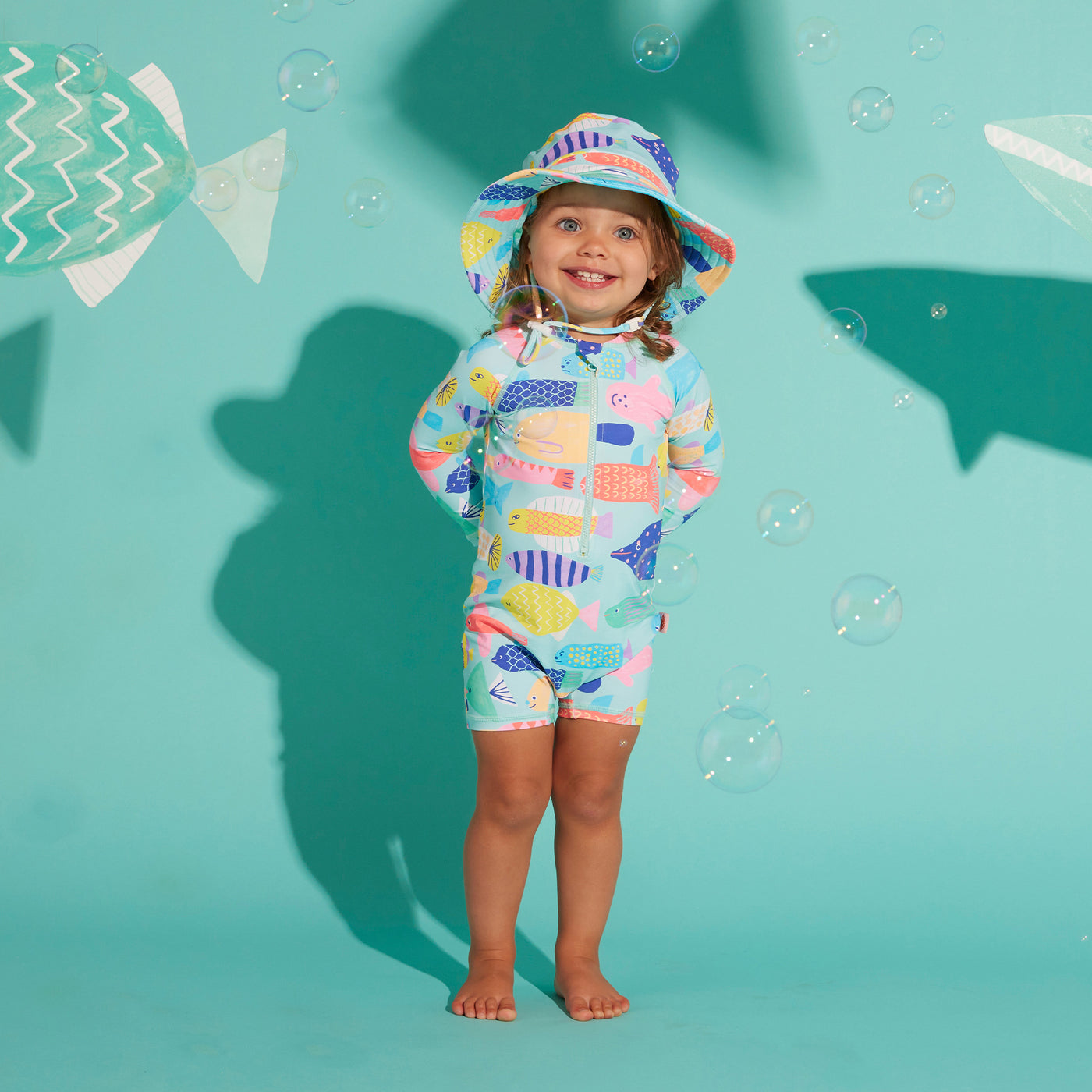 Halcyon  Nights Long Sleeve Swim Suit Rainbow Reef