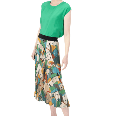 Olga De Polga Pueblito Pleated Skirt Green