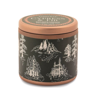 Cypress Fir Holiday Candle In Copper Tin