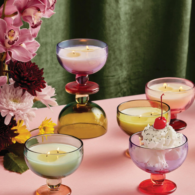 Glass Goblet Candles