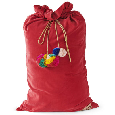 Kip and Co Velvet Santa Sack in Red