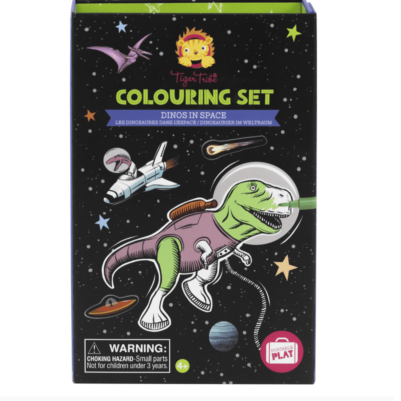 Colouring Set Dinos in Space