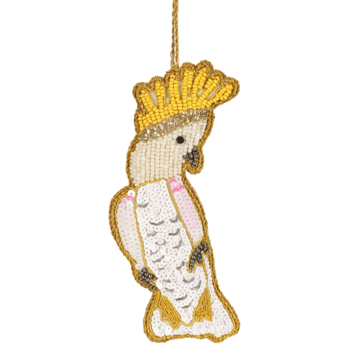 Sequin Hanging Decoration Cockatoo