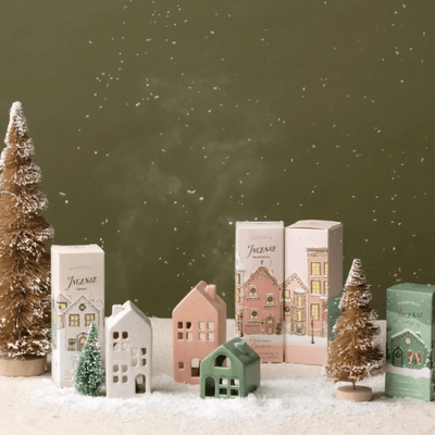 Incense Cone Holiday Ceramic Town House